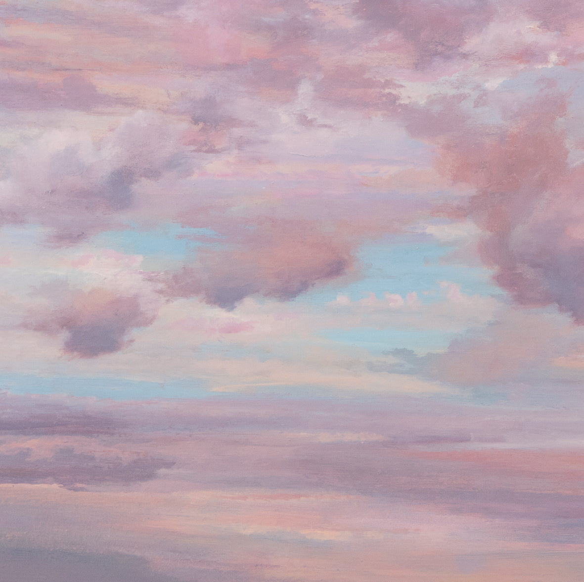 Lilac's Sky's Gentle Embrace, 2023 (Original Oil Painting)