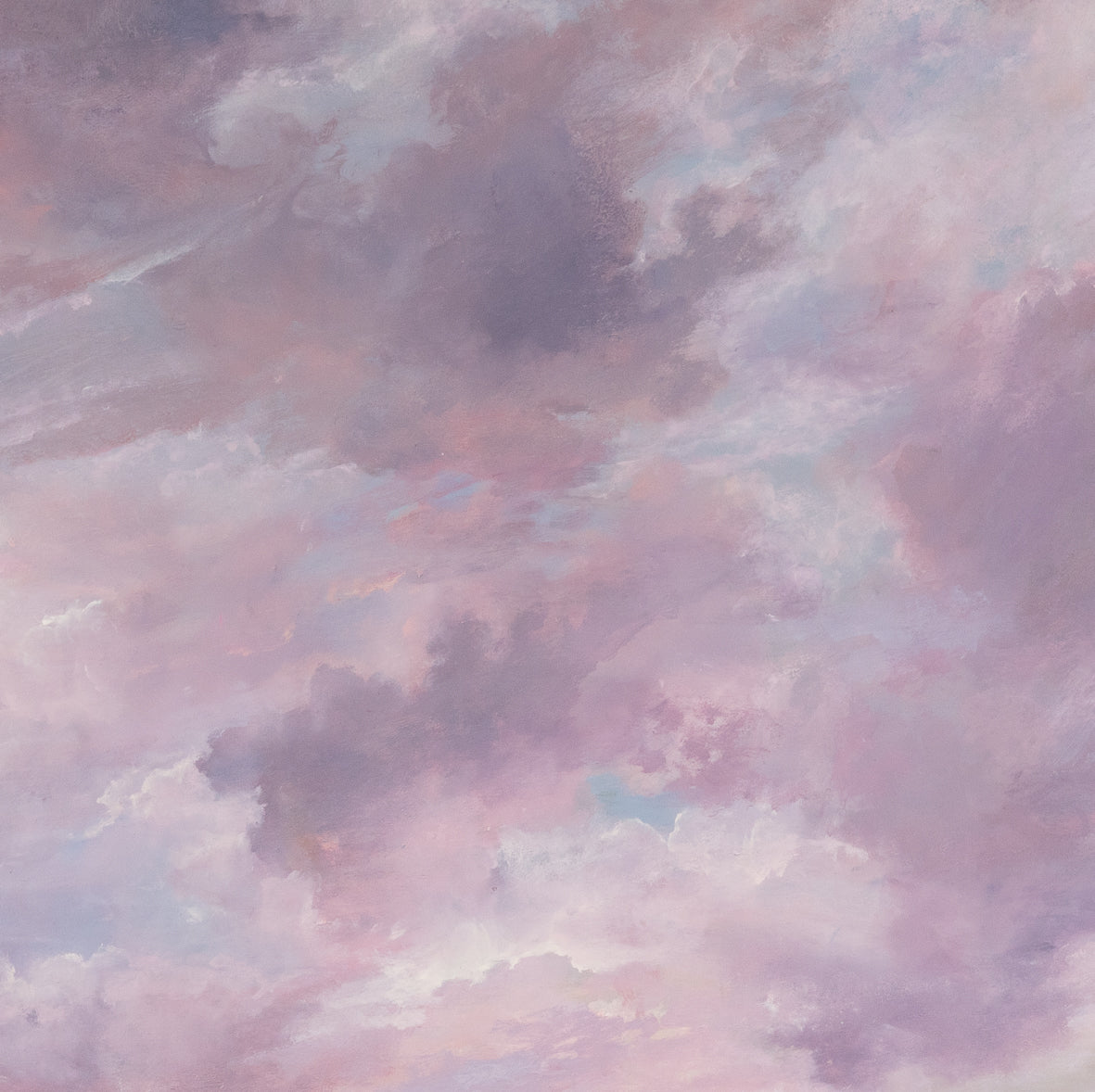 Lilac's Sky's Gentle Embrace, 2023 (Original Oil Painting)