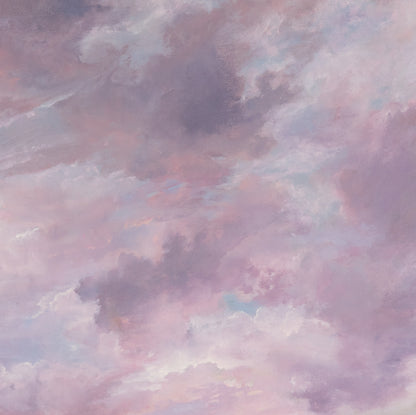 Lilac's Sky's Gentle Embrace, 2023 (Original Oil Painting)