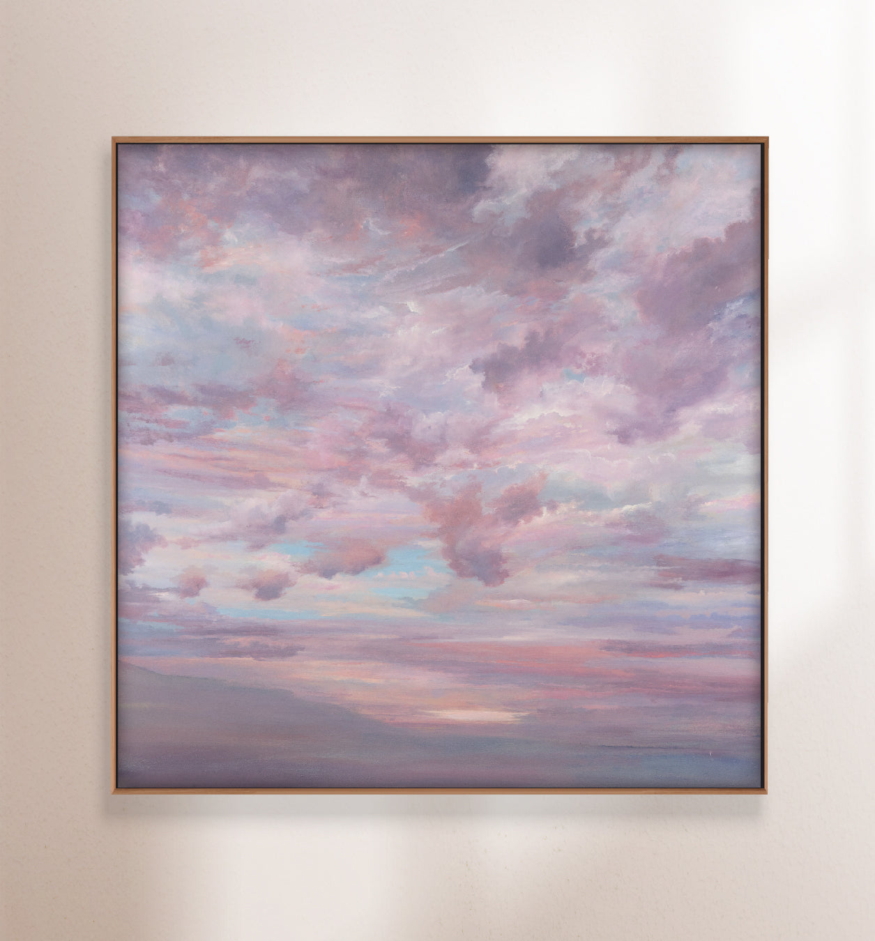 Lilac's Sky's Gentle Embrace, 2023 (Original Oil Painting)